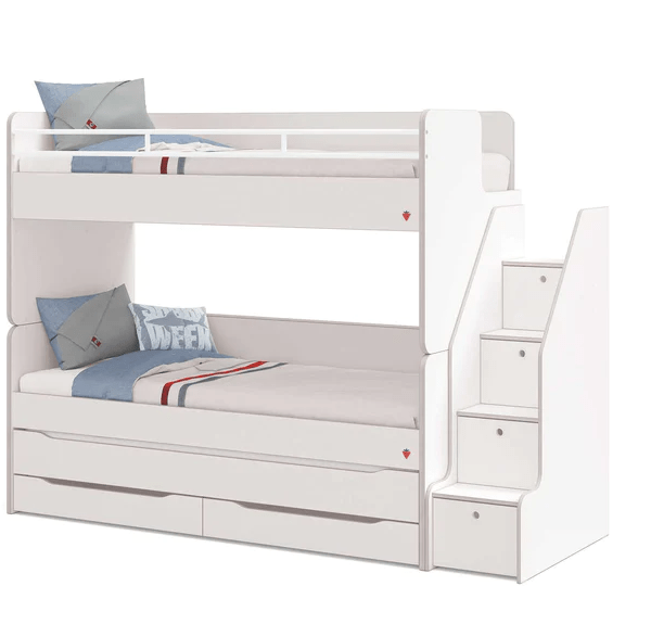 White Studio Bunk Bed (90×200 Cm)
